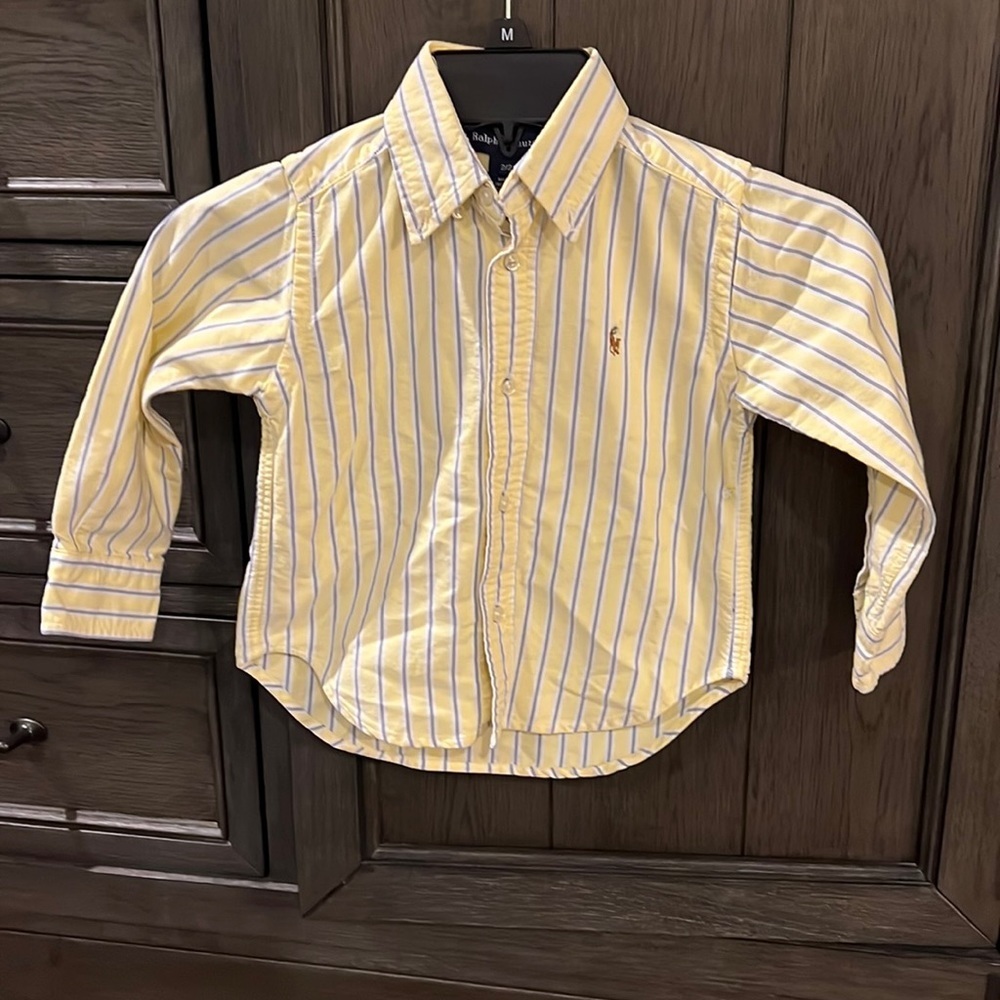 Ralph Lauren button down boys shirt, EUC